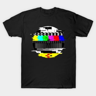 Vintage Glitched TV Test Card Graphic T-Shirt